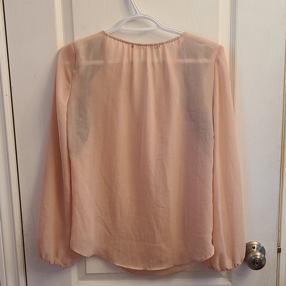 🪷Zara Basic Blush Blouse with Lace - Picture 10 of 14